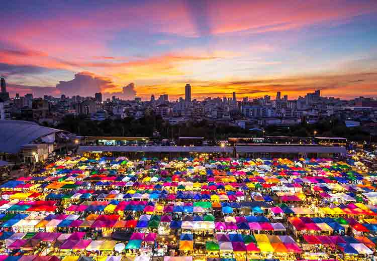 השוק הצף בתאילנד