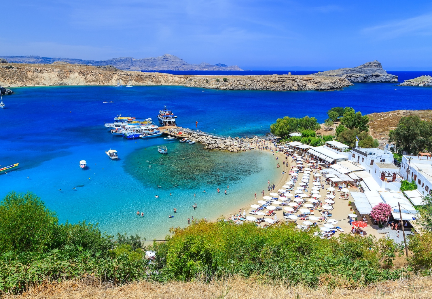 חוף לינדוס - Lindos Beach